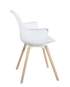 Lot de 2 Fauteuils MOTI Blanc - Matière plastique - Bois/Imitation - 59 x 82 x 47 cm