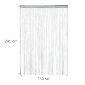 Fadenvorhang Glitzer silber Breite: 145 cm