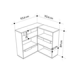 Bücherregal MOLLY Nr. 3 -  Weiß Weiß - Holzwerkstoff - 158 x 89 x 30 cm