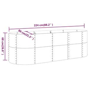 Hochbeet M626001 Anthrazit - 224 x 68 x 80 cm