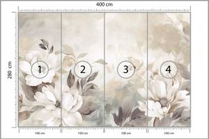 Papier Peint FLEURS Feuilles Nature 400 x 280 x 280 cm