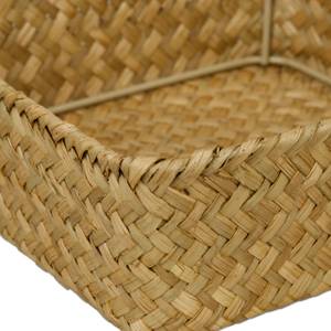 Aufbewahrungskorb Seegras im 3er Set Braun - Metall - Rattan - 23 x 9 x 23 cm