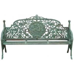 Banc de Jardin Art Nouveau Vert - 70 x 110 x 184 cm