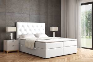 Boxspringbett ROMI Hochglanz Weiß - Breite: 120 cm - H4