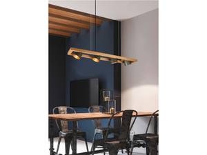 LED Deckenspots Holz, Silber 4-flammig Braun - Gold - Grau - Metall - Massivholz - 39 x 20 x 39 cm