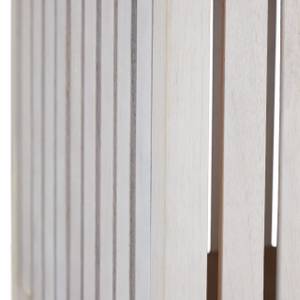 Panier à linge blanc avec siège Blanc - Bois manufacturé - Textile - 41 x 53 x 41 cm