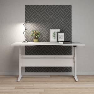 Schreibtisch Prisme Weiß - Holz teilmassiv - 180 x 119 x 90 cm