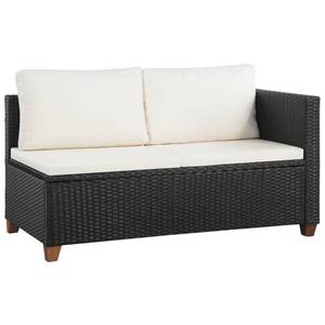 Garten-Sofagarnitur Schwarz - Metall - Polyrattan - 60 x 36 x 60 cm