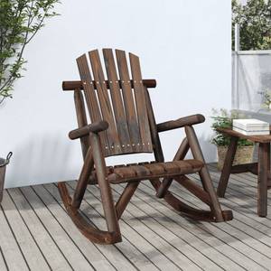 Garten Schaukelstuhl 3028556-4 Braun - Massivholz - Holzart/Dekor - 96 x 101 x 69 cm