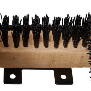 10 x Schuhabstreifer mit Rundum-Bürsten Schwarz - Braun - Holzwerkstoff - Metall - Kunststoff - 23 x 12 x 15 cm