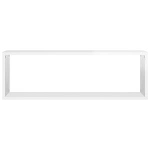 Étagère murale (lot de 2) 3016486-1 Blanc brillant - 80 x 27 x 15 cm - Nombre de pièces dans le lot : 2