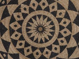 Teppich ALAKIR Beige - Schwarz - Naturfaser - 120 x 120 x 120 cm