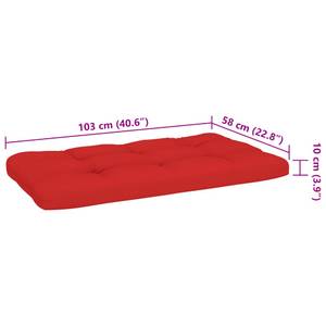 Paletten Ecksofa 3016504-5 Pinie Honig Dekor - Rot