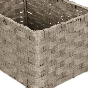 Lot de 3 paniers de rangement Gris - Métal - Papier - 35 x 14 x 25 cm