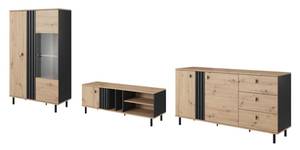 Wohnzimmer-Set MADIS 3-teilig Braun - Holzwerkstoff - 394 x 149 x 40 cm