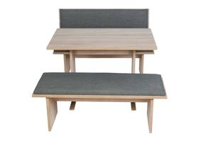 Essgruppe 'Die Stilvolle' Ti I (3er Set) Braun - Grau - Holzwerkstoff - Kunststoff - 48 x 85 x 125 cm