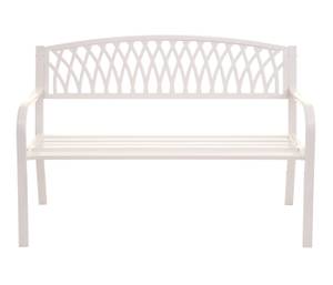 Banc de jardin F45 Blanc - Métal - 127 x 87 x 58 cm