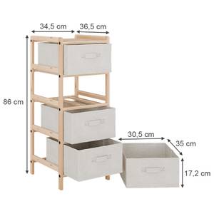 Kommode  Bruno 49379 Beige - Holz