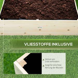 Gartenbeet 845-580 Braun - Holzwerkstoff - 117 x 30 x 117 cm