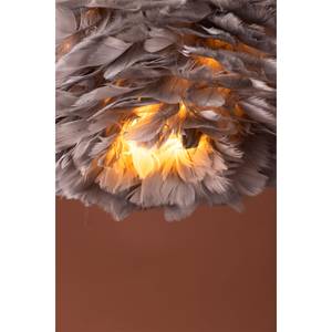 Lampe Nicola Grau - Holz teilmassiv - 35 x 20 x 35 cm