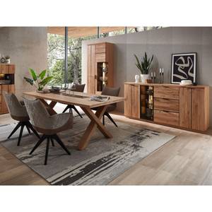 Sideboard Donia 3 mit LED Braun - Holz teilmassiv - 180 x 93 x 48 cm