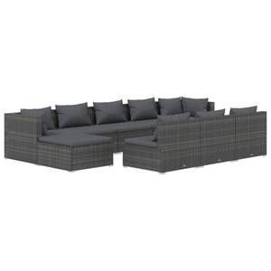 Garten-Lounge-Set (10-teilig) 3013634-11 Anthrazit - Grau