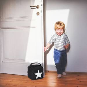 Türstopper Stern mit Griff Schwarz - Weiß