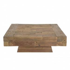 Table basse carrée bois massif Marron - Bois massif - 104 x 35 x 104 cm