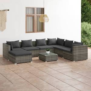 Salon de jardin (lot de 8) 3013633-12 Anthracite - Gris