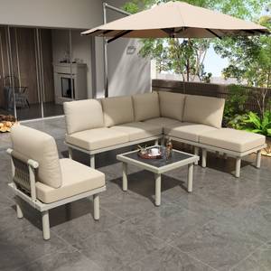 Gartenlounge-Set 6tlg Phanes Ⅱ Beige