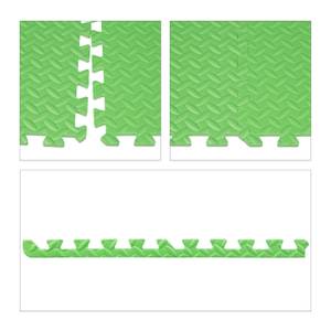 24 x grüne Bodenschutzmatte Grün - Kunststoff - 60 x 1 x 60 cm