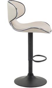 Tabouret de bar Las Vegas v2 Lot de 2 Blanc crème - Noir