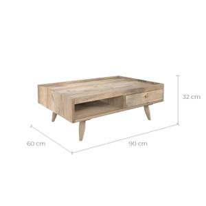 Table basse Masala Marron - Bois massif - 90 x 32 x 60 cm