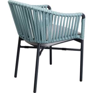 Chaise de jardin à accoudoirs Santanyi Bleu - Matière plastique - 57 x 76 x 62 cm