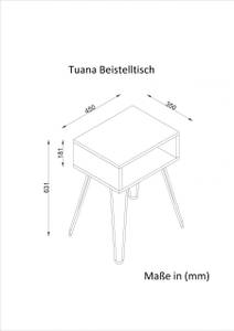 Beistelltisch Tuana Walnuss Braun - Holzwerkstoff - 45 x 63 x 35 cm