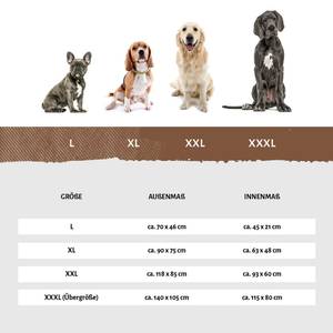 In und Outdoor Hundebett Lucky Grau - 85 x 12 x 118 cm