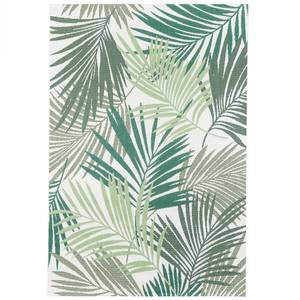 In- und Outdoor Teppich Carpetto Blätter Grün - Textil - 140 x 1 x 200 cm