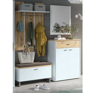 Garderobe Leonia 12-1 (2-teilig) Grau - Holzwerkstoff - 91 x 175 x 36 cm