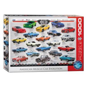 Puzzle Muscle Car Evolution 1000 Teile Papier - 26 x 6 x 36 cm