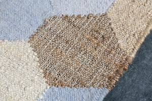 Teppich ORGANIC Beige - Blau - Naturfaser - Textil - 230 x 1 x 160 cm