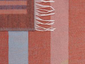 Couverture RESHA Bleu - Rose foncé - Rouge - Textile - 130 x 1 x 170 cm