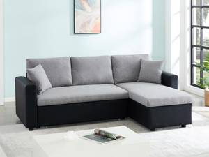 Schlafsofa GAZUR Schwarz - Textil - 148 x 84 x 223 cm