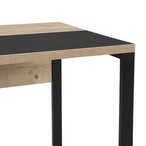 Schreibtisch NOEL 140x70cm Schwarz - Eiche Sand Dekor - Breite: 140 cm