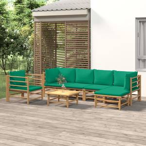 Salon de jardin 3028491-12 (lot de 7) Vert - Bambou - 69 x 65 x 69 cm