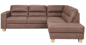 Ecksofa CARACAS Braun - Ecke davorstehend rechts - Ottomane davorstehend rechts