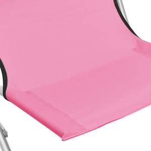 Chaise de plage Rose foncé - Métal - Textile - 82 x 84 x 48 cm