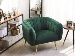 Fauteuil LACONIA Vert foncé - Doré - Vert