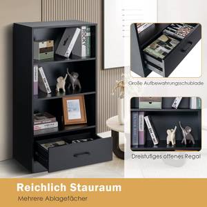 120cm Bücherregal Schwarz