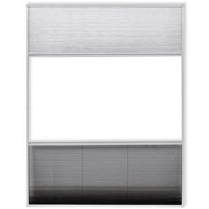 Plissee Weiß - Metall - Polyrattan - 110 x 110 x 160 cm