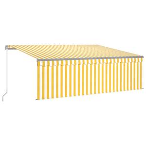 Auvent rétractable 3014353-2 Blanc - Jaune - 450 x 300 cm